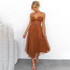 Midi tulle jurk - verfijnde avondkleding voor dames