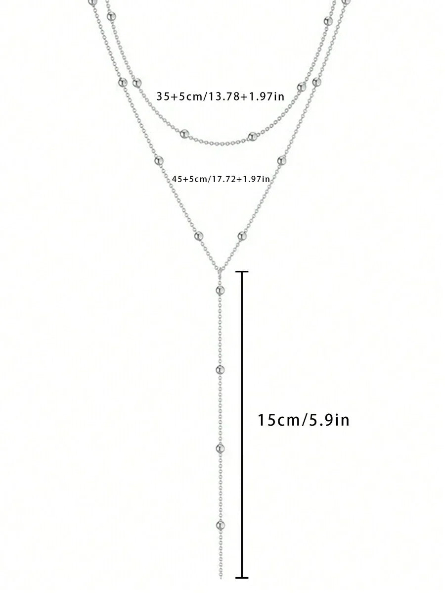 3-delige gelaagde y-halsketting - elegante gouden damesjuwelen