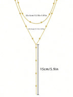 3-delige gelaagde y-halsketting - elegante gouden damesjuwelen