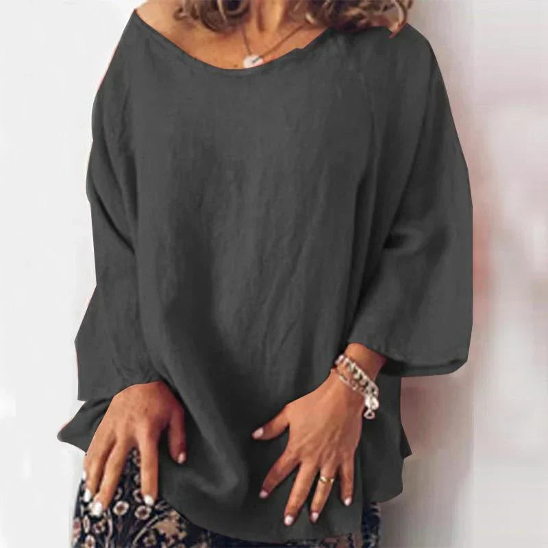 Dames losse blouse met lange mouwen - lichtgewicht en casual voor elke dag