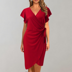 Wikkeljurk - stijlvolle damesjurk met vlindermouwen