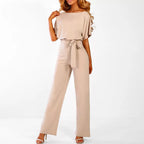 Jumpsuit - stijlvolle chique damesjumpsuit met riem