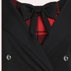 A-lijn jurk met geruit design - chique lange mouwen jurk voor dames