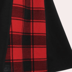 A-lijn jurk met geruit design - chique lange mouwen jurk voor dames