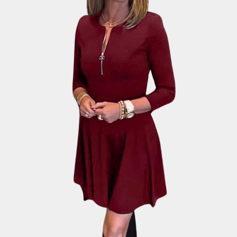 A-lijn jurk met ronde hals - stijlvolle damesjurk