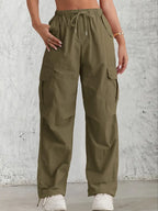 Hoge taille cargobroek - dames utilitaire broek - Bakkermode.nl