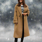 Oversized wollen jas - dubbelzijdige damesouterwear