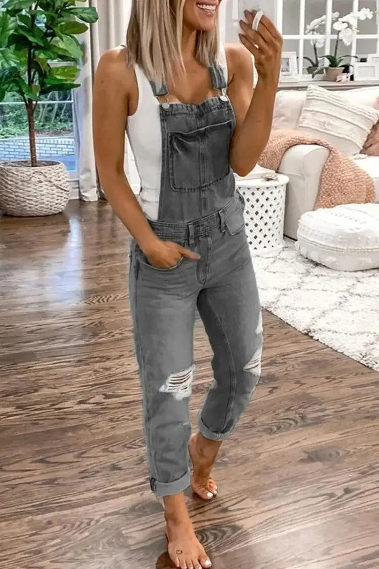 Denim dungarees - stijlvolle casual dames overalls