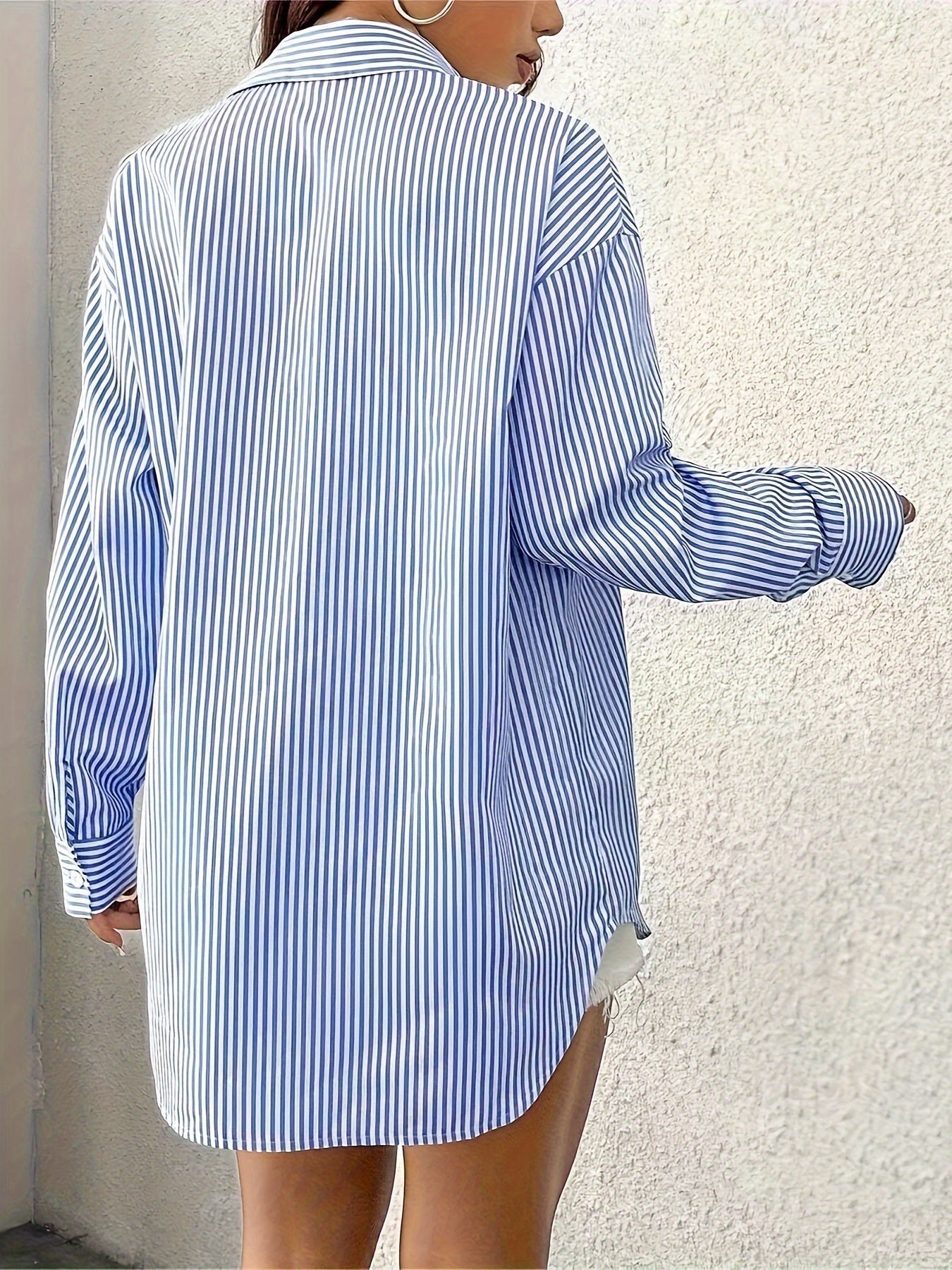 Langsleeve gestreepte blouse - gemengde kleuren voor vrouwen