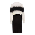 2-delige gebreide set - trui met lange mouwen en aansluitende midi-rok - Bakkermode.nl