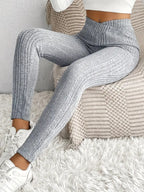 Geribbelde skinny broeken - elegante damesleggingen - Bakkermode.nl