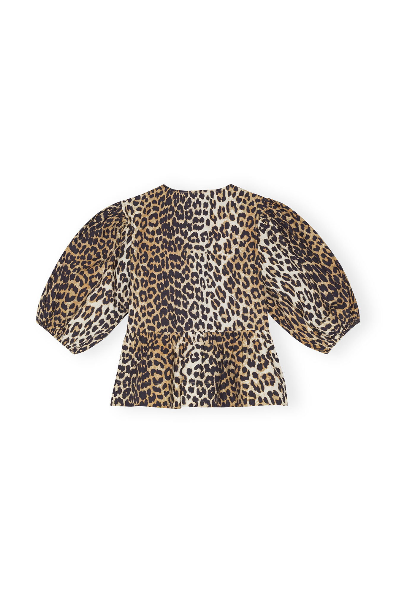 Leopardprint blouse - trendy dames top met pofmouwen