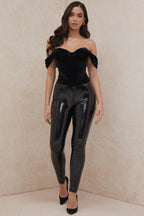 Velvet corset top - chique off-shoulder damesblouse