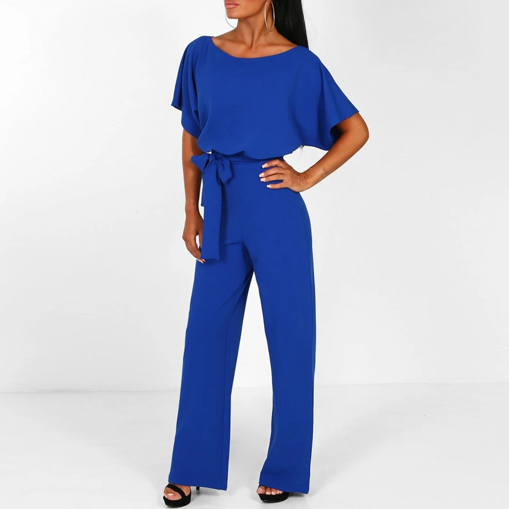 Jumpsuit - stijlvolle chique damesjumpsuit met riem