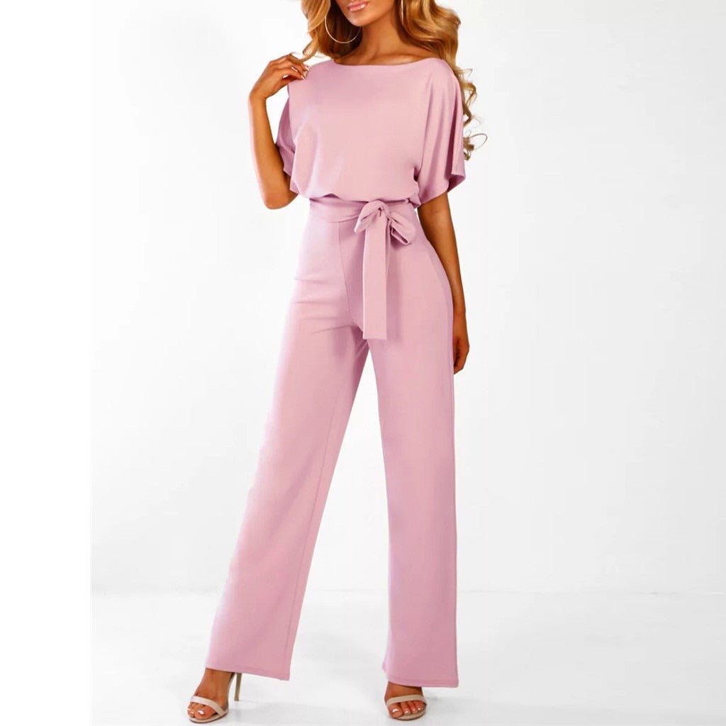 Jumpsuit - stijlvolle chique damesjumpsuit met riem