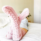 Lange gebreide sokken - gezellige dames kniekousen voor de winter