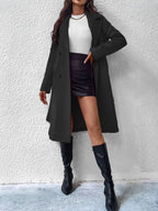 Trenchcoat - stijlvolle lange damesjas met strikriem en knoopdetails