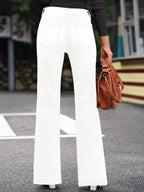 Wijdvallende witte jeans - stijlvolle denim broek voor dames