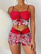 2-delige dames bikini set - trendy crop top en boyshorts