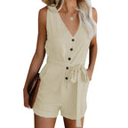 Chic jumpsuit met tailleband - veelzijdige dames zomerplaysuit
