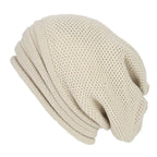 Gehaakte beanie muts - slouchy dames wintermuts