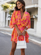 Floral mini jurk - elegante cocktailoutfit voor dames