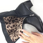 Zwarte enkellaarzen - stijlvolle dameshoge winter schoenen