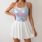 Zwierige minirok badpak met visschubben - Bakkermode.nl