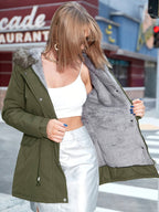 Stijlvolle winterjas voor dames - warm met bontkraag - Bakkermode.nl