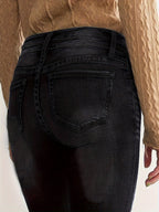 High-waisted flared jeans - medium blauwe dames denim broek