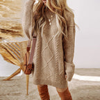 Winter losse casual damesjurk trui - stijlvolle sweaterjurk - Bakkermode.nl