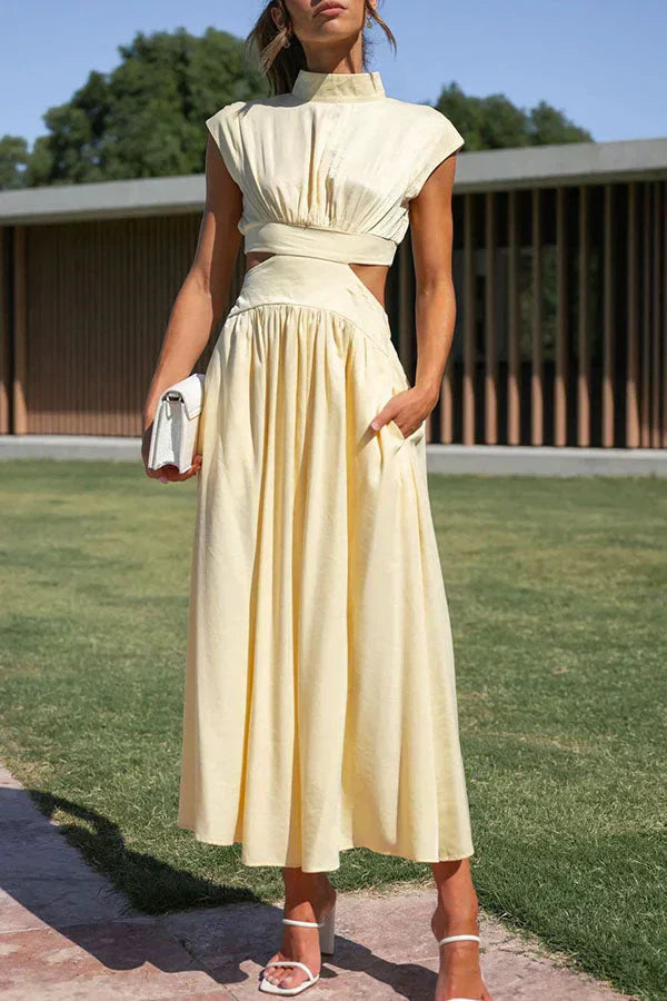 Maxi cut-out jurk - verfijnde avonddress