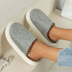 Warme pantoffels - dames huis slippers met pluche voering en antislipzool - Bakkermode.nl