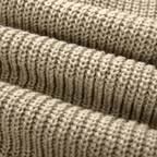 Khaki oversized gebreide poncho jurk - trendy stijl voor dames