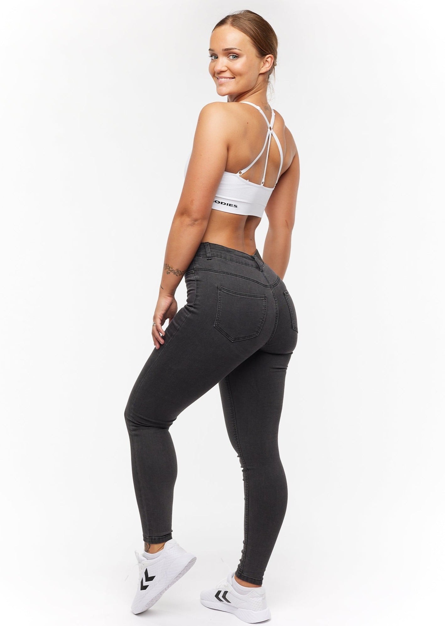 Slim fit jeans - hoge taille dames denimbroeken