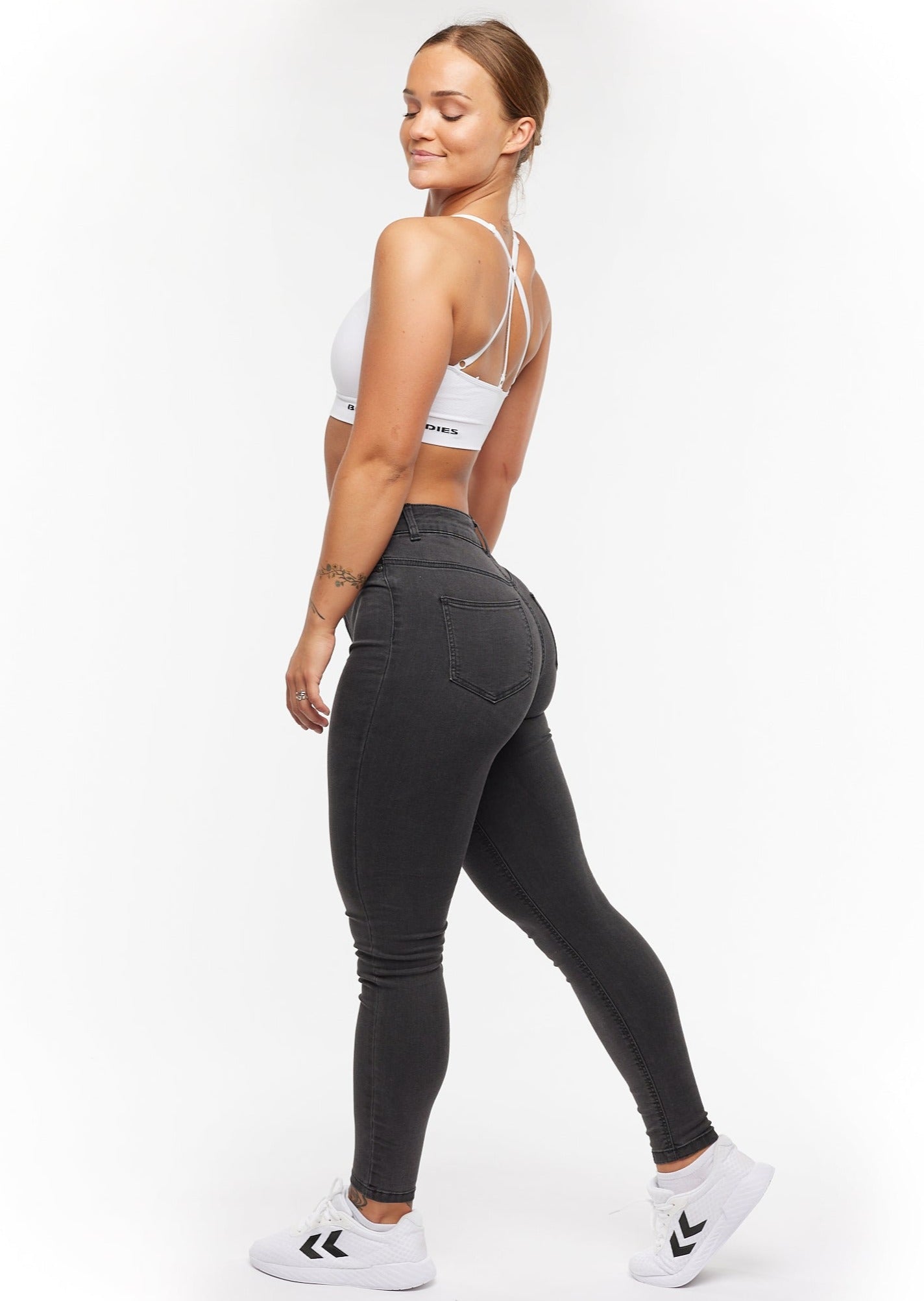 Slim fit jeans - hoge taille dames denimbroeken