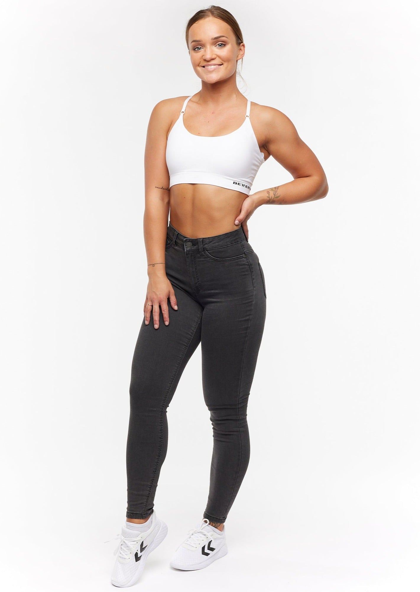 Slim fit jeans - hoge taille dames denimbroeken