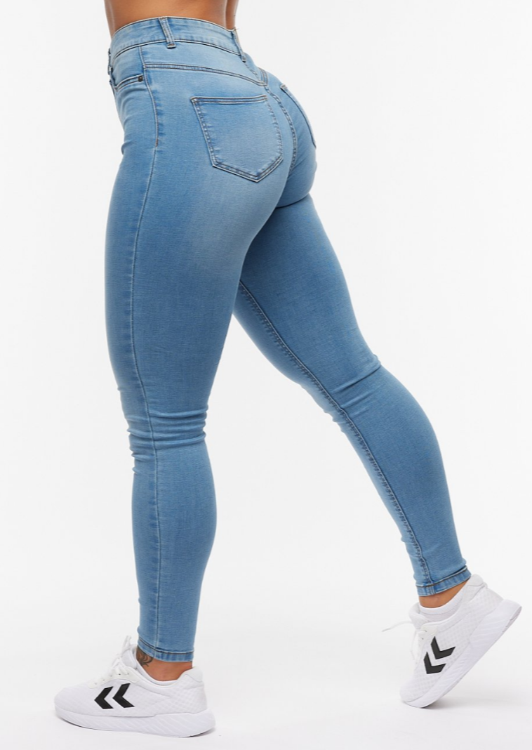 Slim fit jeans - hoge taille dames denimbroeken