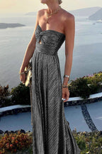 Maxi-jurk - verfijnde strapless avondjurk voor dames