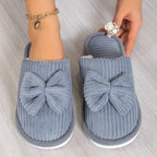 Strik pluche instap sloffen dames – winterse huisschoenen - Bakkermode.nl