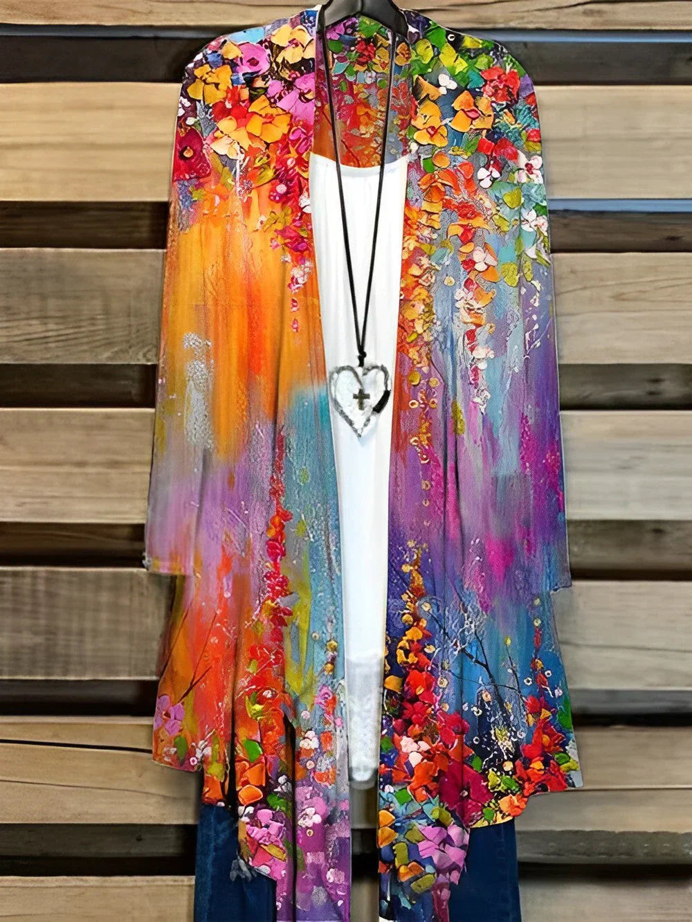 Dames bloemen kimono - luchtige cover-up voor zomerse dagen, veelzijdige layering optie