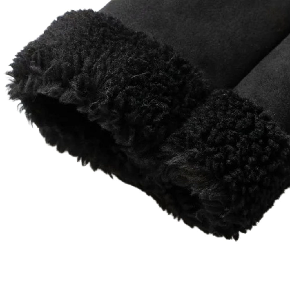 Shearling bikerjack - stijlvolle damesjas van suède - Bakkermode.nl