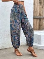 Dames geprinte broeken - luchtige casual pants voor vrouwen