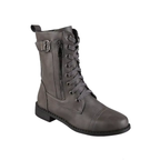 Dames vintage veterlaarzen - stijlvolle leren wandelschoenen