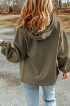 Fleece hoodie - casual dames jack met rits en borstzakken - Bakkermode.nl