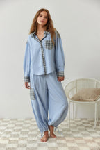 2-delige casual pyjama set - relaxte dames slaapmode - Bakkermode.nl