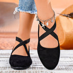 Dames klassieke ballerina's - chique cross strap ontwerp voor dagelijkse casual stijl