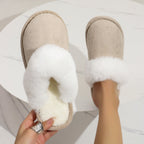 Warme pantoffels - dames huis slippers met pluche voering en luxe suède look in - Bakkermode.nl