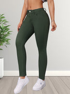 Groene hoge taille skinny jeans - flatterende pasvorm voor elke gelegenheid