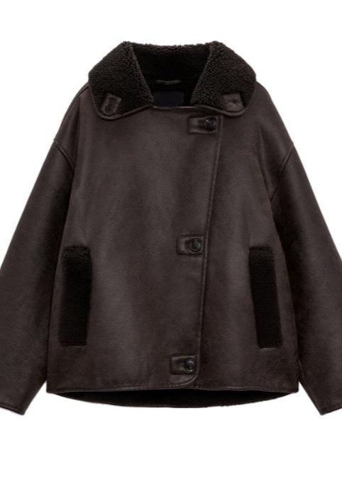 Damesjas van imitatieleer - stijlvol in bruin - Bakkermode.nl